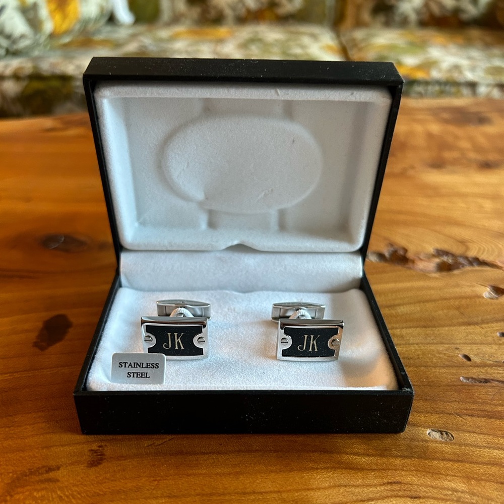 New engraved cuff links